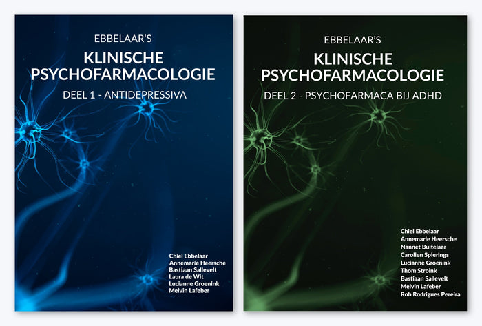 Bundel Ebbelaar's Klinische Psychofarmacologie – Deel 1 Antidepressiva en Deel 2 ADHD-medicatie naast elkaar
